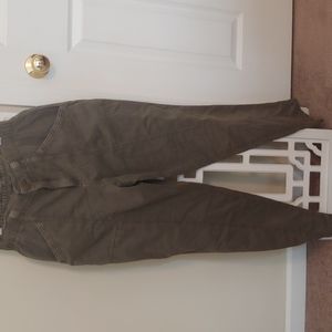 High-Waisted Garment-Dyed Utility Pants